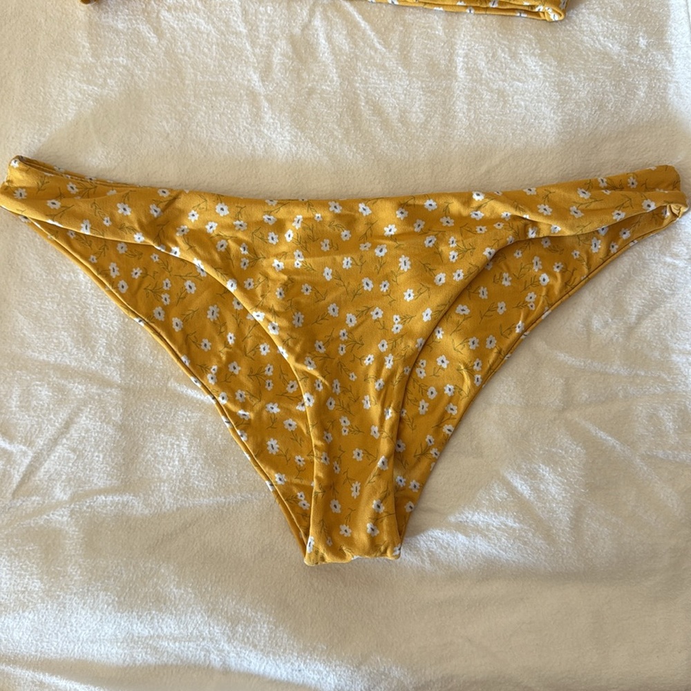 Midori yellow flower bikini bottoms